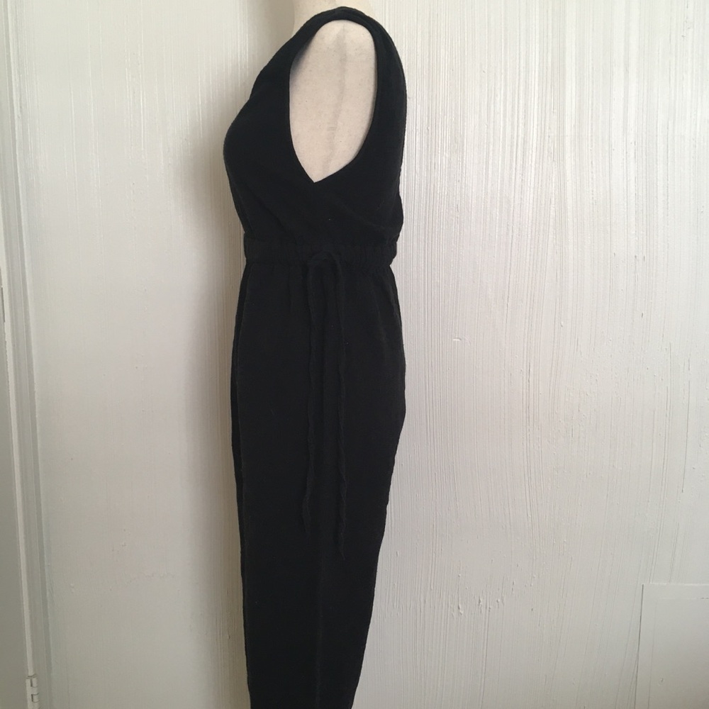 $108 Madewell black cotton Muslin jumpsuit XXS XS plunge neckline beach - Picture 5 of 10